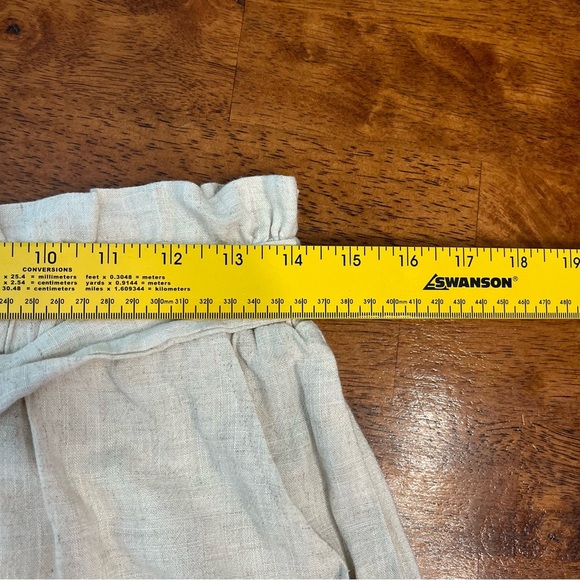 Allie Rose Cotton Linen ruffle tie waist shorts size medium - Picture 3 of 7